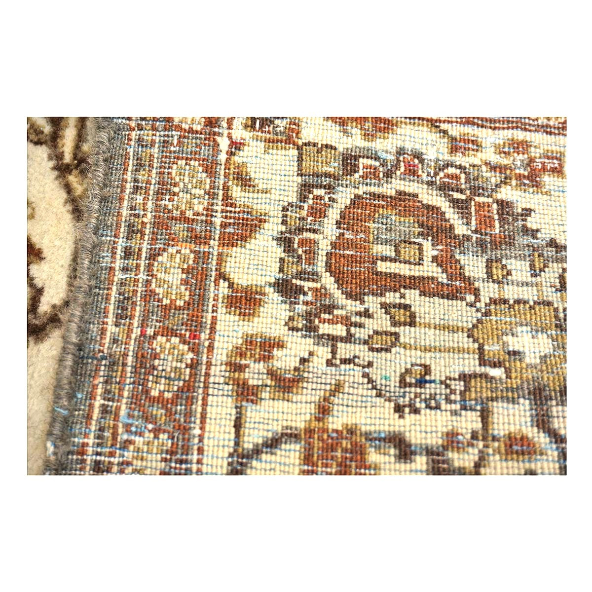 Antique Persian Tabriz Haji Jalili Wool 5x7 Ivory, Rust & Taupe Handmade Area Rug #1144749