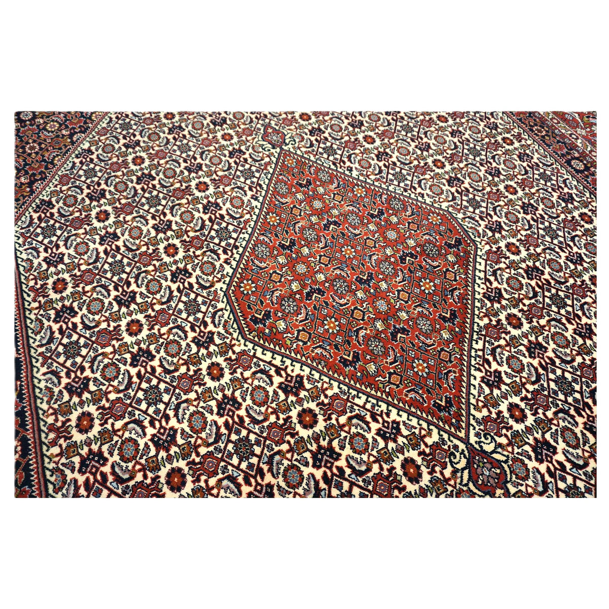 Persian Bidjar Wool 7x11 Navy & Red Handmade Area Rug # 1144778