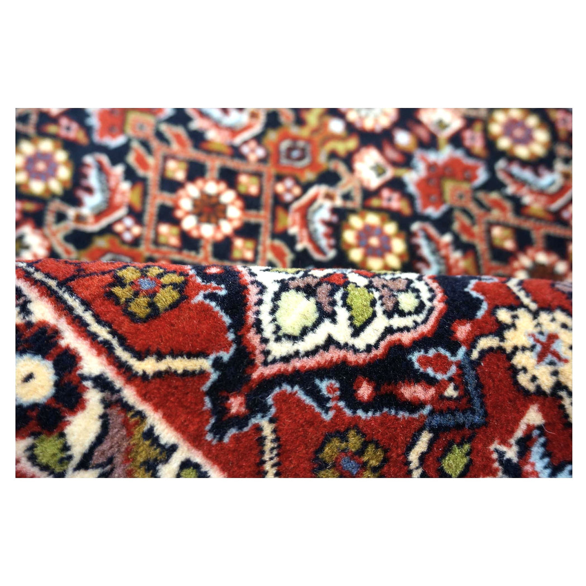 Persian Bidjar Wool 7x11 Navy & Red Handmade Area Rug # 1144778