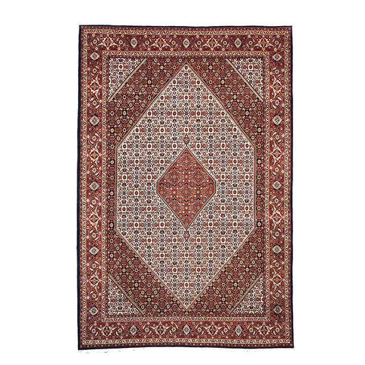 Persian Bidjar Wool 7x11 Navy & Red Handmade Area Rug # 1144778