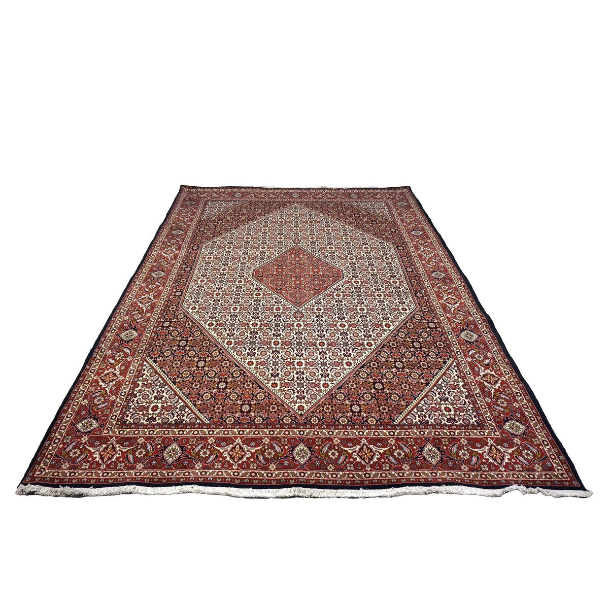 Persian Bidjar Wool 7x11 Navy & Red Handmade Area Rug # 1144778