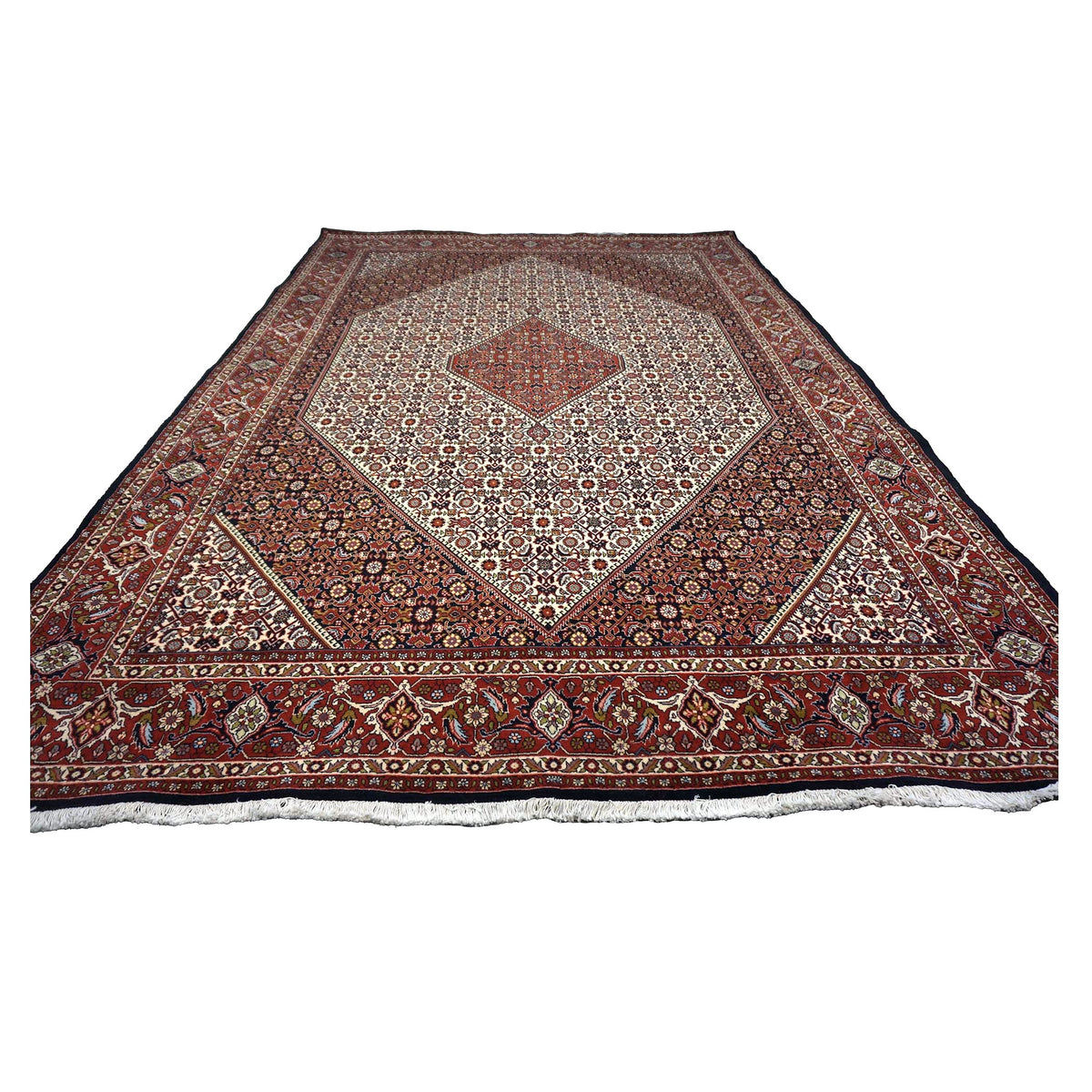 Persian Bidjar Wool 7x11 Navy & Red Handmade Area Rug # 1144778