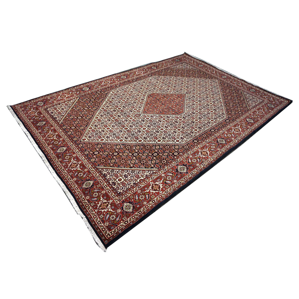 Persian Bidjar Wool 7x11 Navy & Red Handmade Area Rug # 1144778