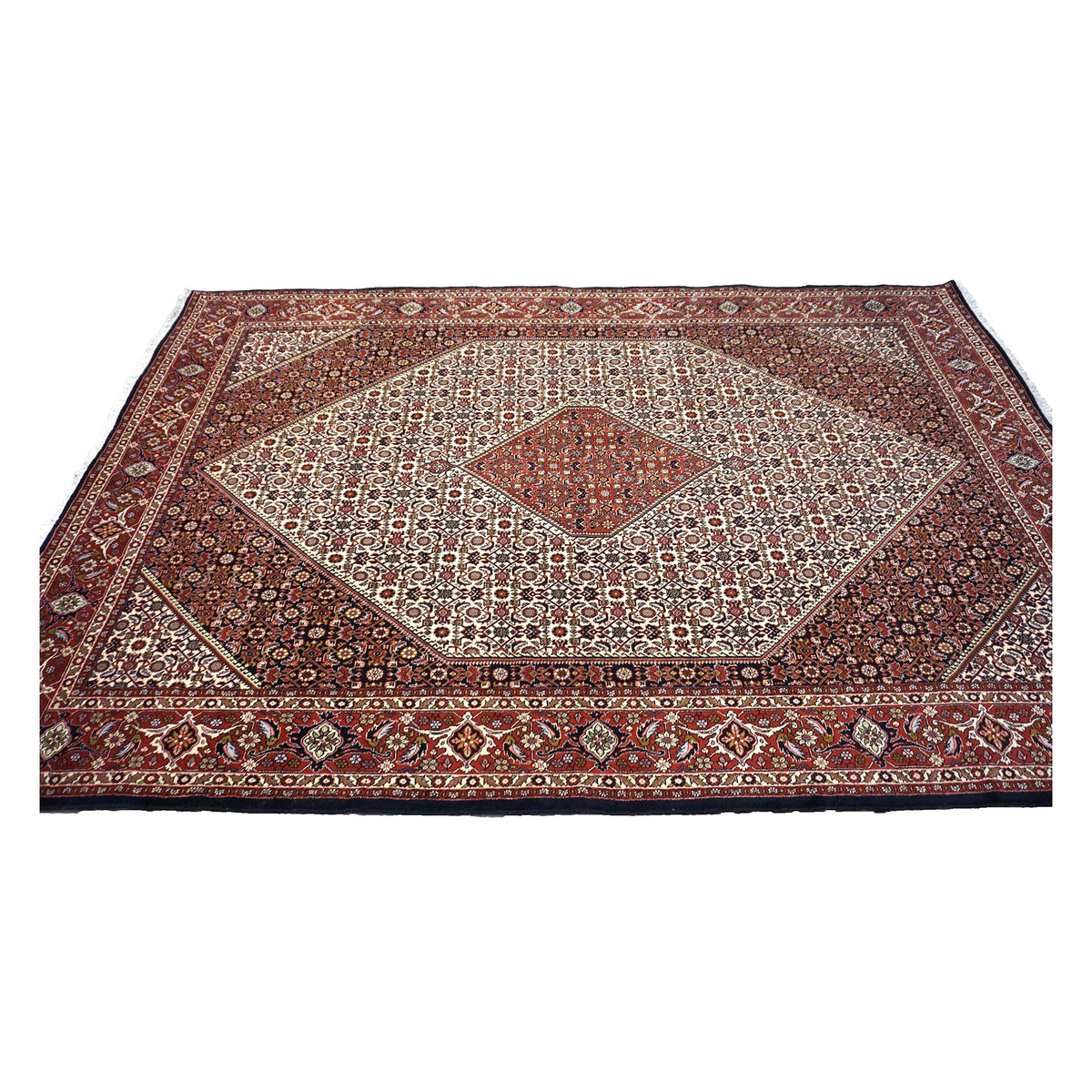 Persian Bidjar Wool 7x11 Navy & Red Handmade Area Rug # 1144778