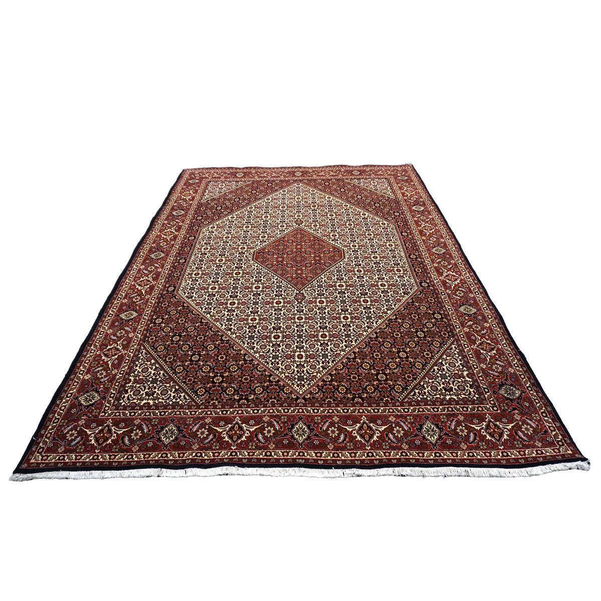 Persian Bidjar Wool 7x11 Navy & Red Handmade Area Rug # 1144778