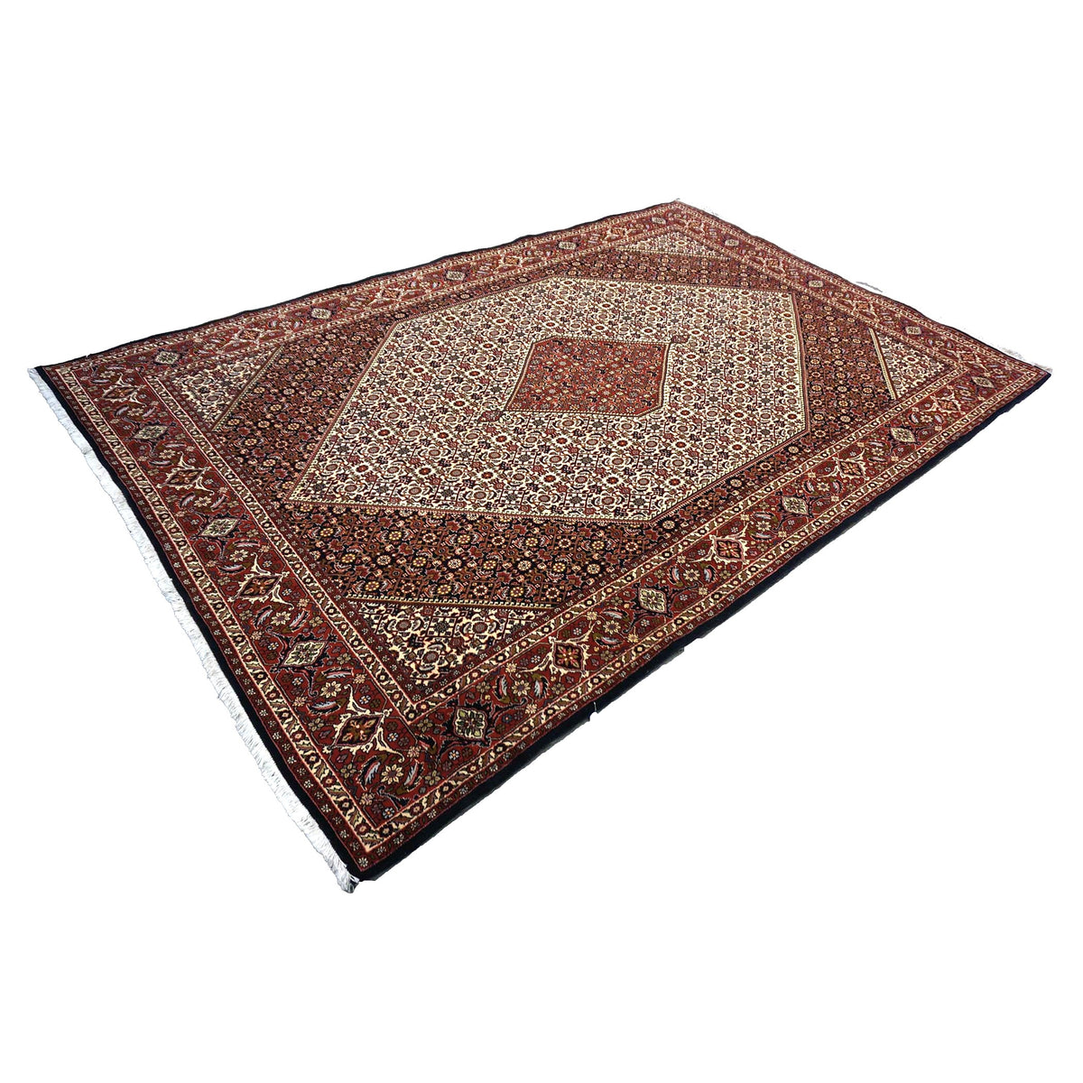 Persian Bidjar Wool 7x11 Navy & Red Handmade Area Rug # 1144778