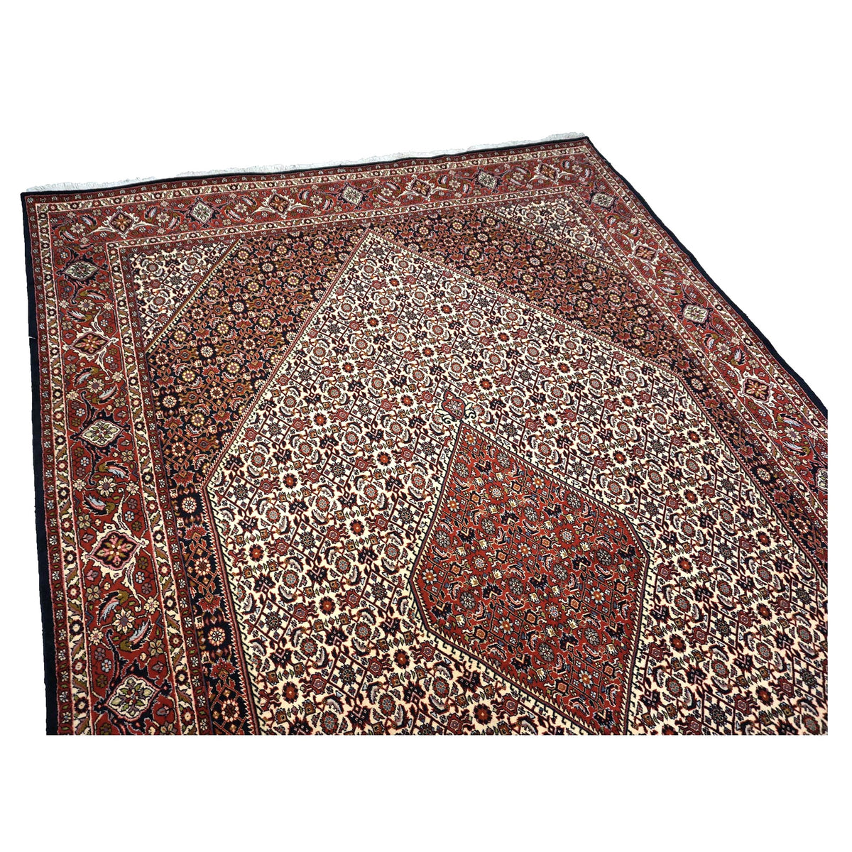 Persian Bidjar Wool 7x11 Navy & Red Handmade Area Rug # 1144778