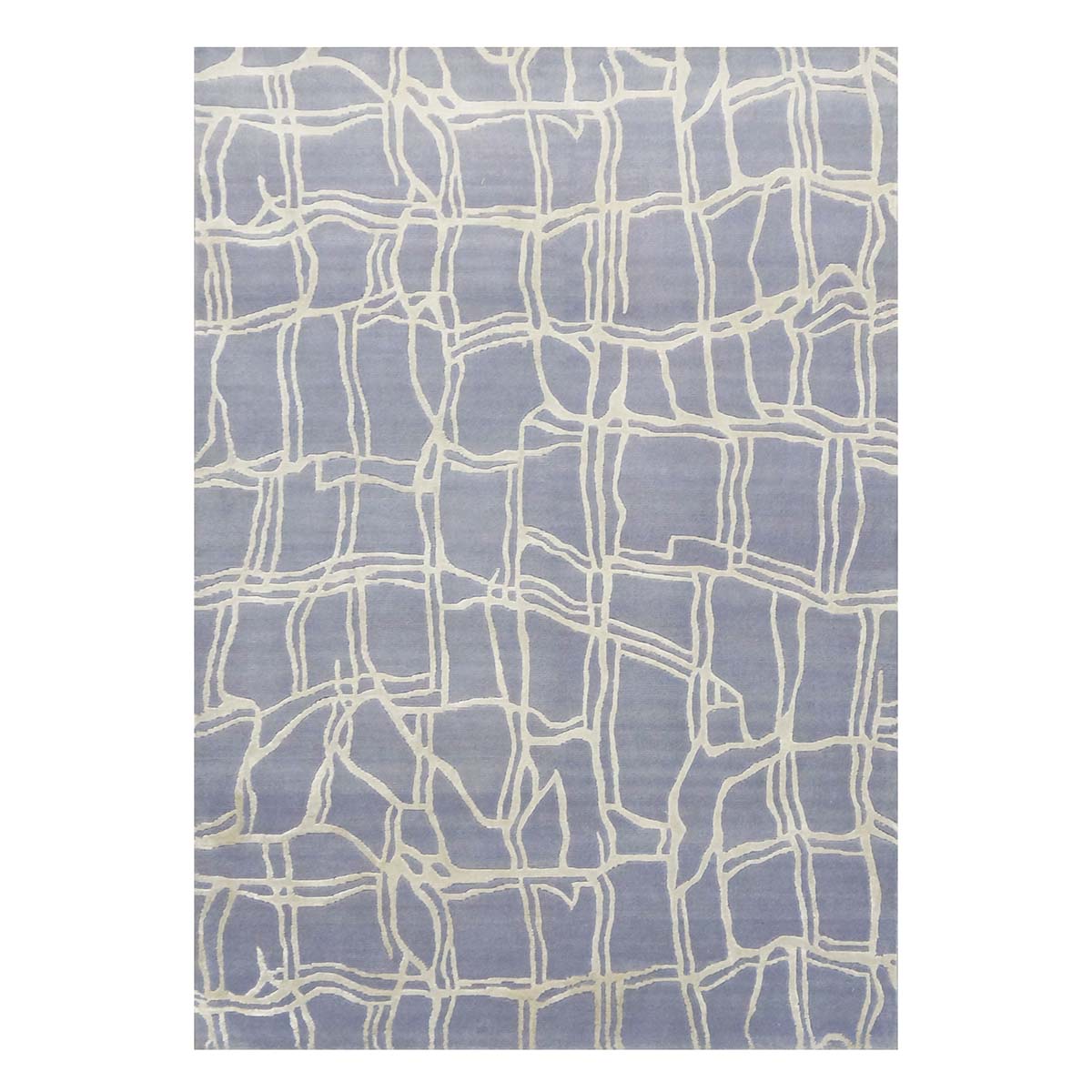 Nepalese Modern Wool & Silk 4X6 Slate Blue Area Rug #9902908 image 0