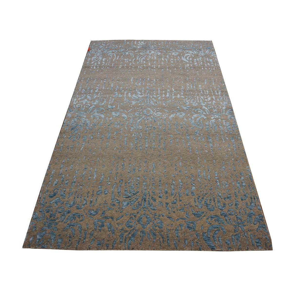 Nepalese Modern Wool & Silk 4X6 Grey Area Rug #9902672 image 3