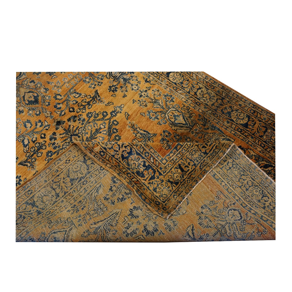Antique Persian Sarouk 4X7 Gold Area Rug #9901175 image 3
