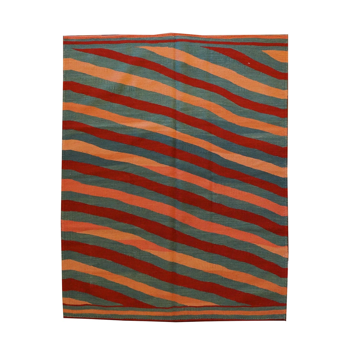 Turkish Safari Kilim 5X6 Red & Orange Area Rug #1142567 image 0