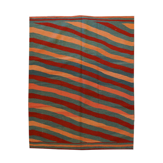 Turkish Safari Kilim 5X6 Red & Orange Area Rug #1142567 image 0