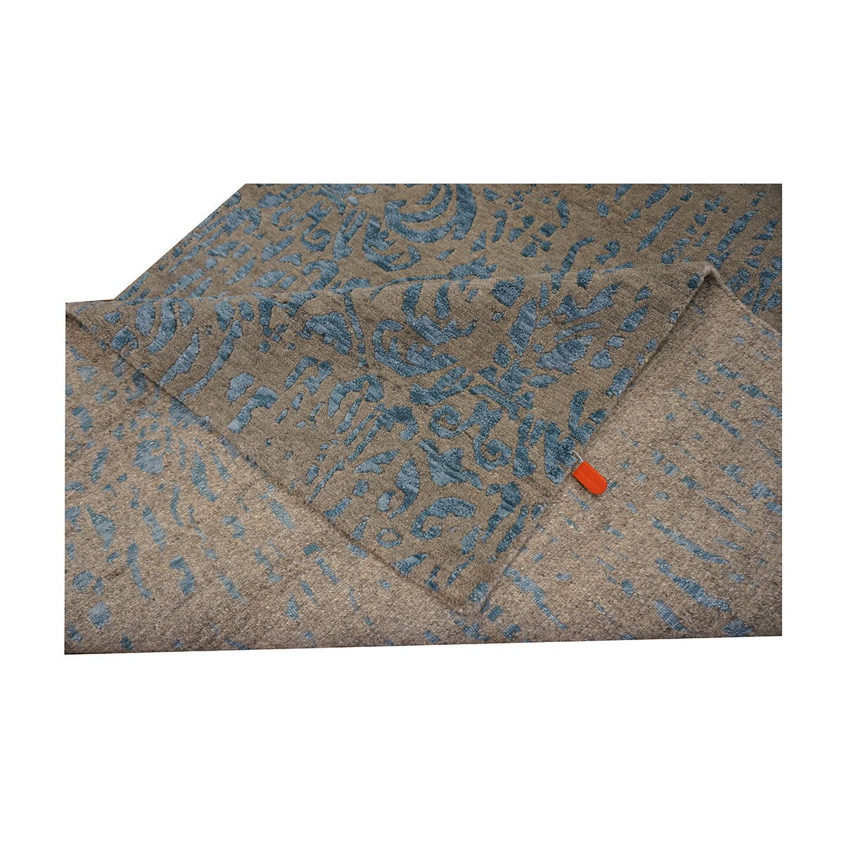 Nepalese Modern Wool & Silk 4X6 Grey Area Rug #9902672 image 5