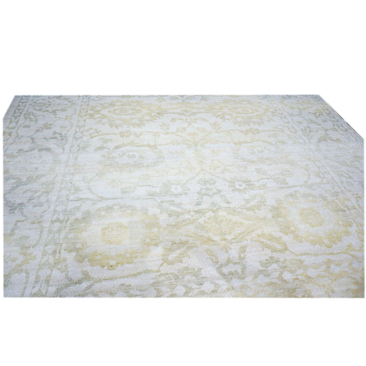Persian Sultanabad 6x6 Square Ivory & Green Handmade Area Rug #1143466 image 4