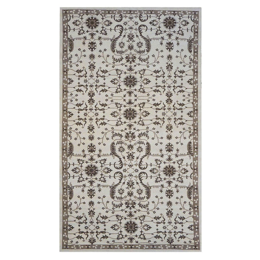 21st Century Sultanabad 6x10 Ivory & Brown Handmade Area Rug #1143396 image 0