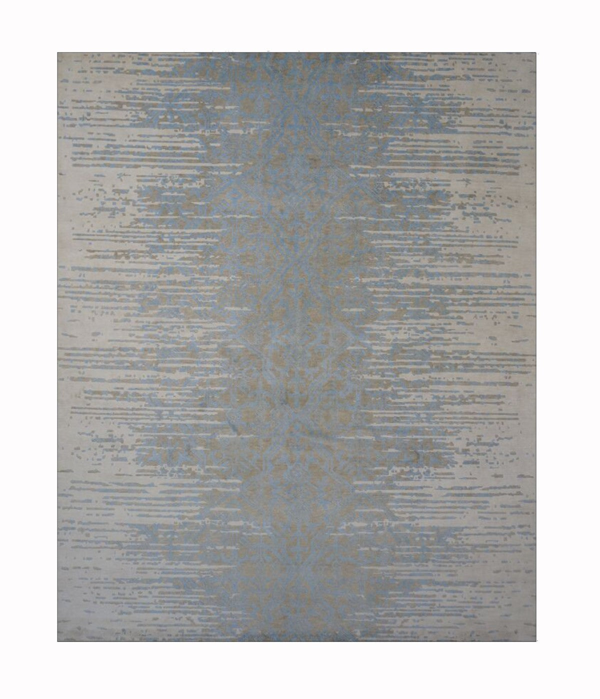 Area Rugs: #1143451 Modern Wool and Silk 8 x 10 Indo Nepal Grey Rug image 0