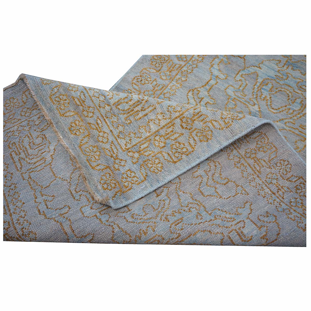 Sultanabad Master 3x12 Light Slate & Gold Hallway Runner Rug #1143679 image 11