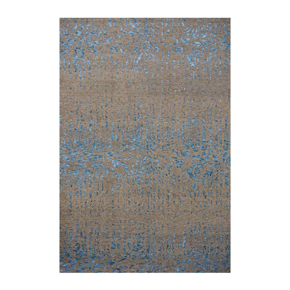 Nepalese Modern Wool & Silk 4X6 Grey Area Rug #9902672 image 0