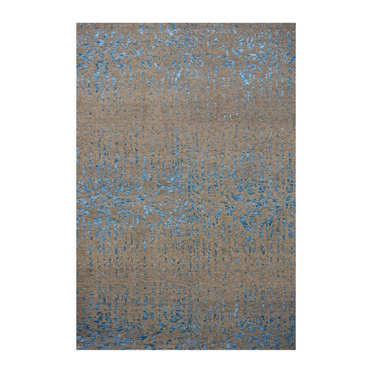 Nepalese Modern Wool & Silk 4X6 Grey Area Rug #9902672 image 0