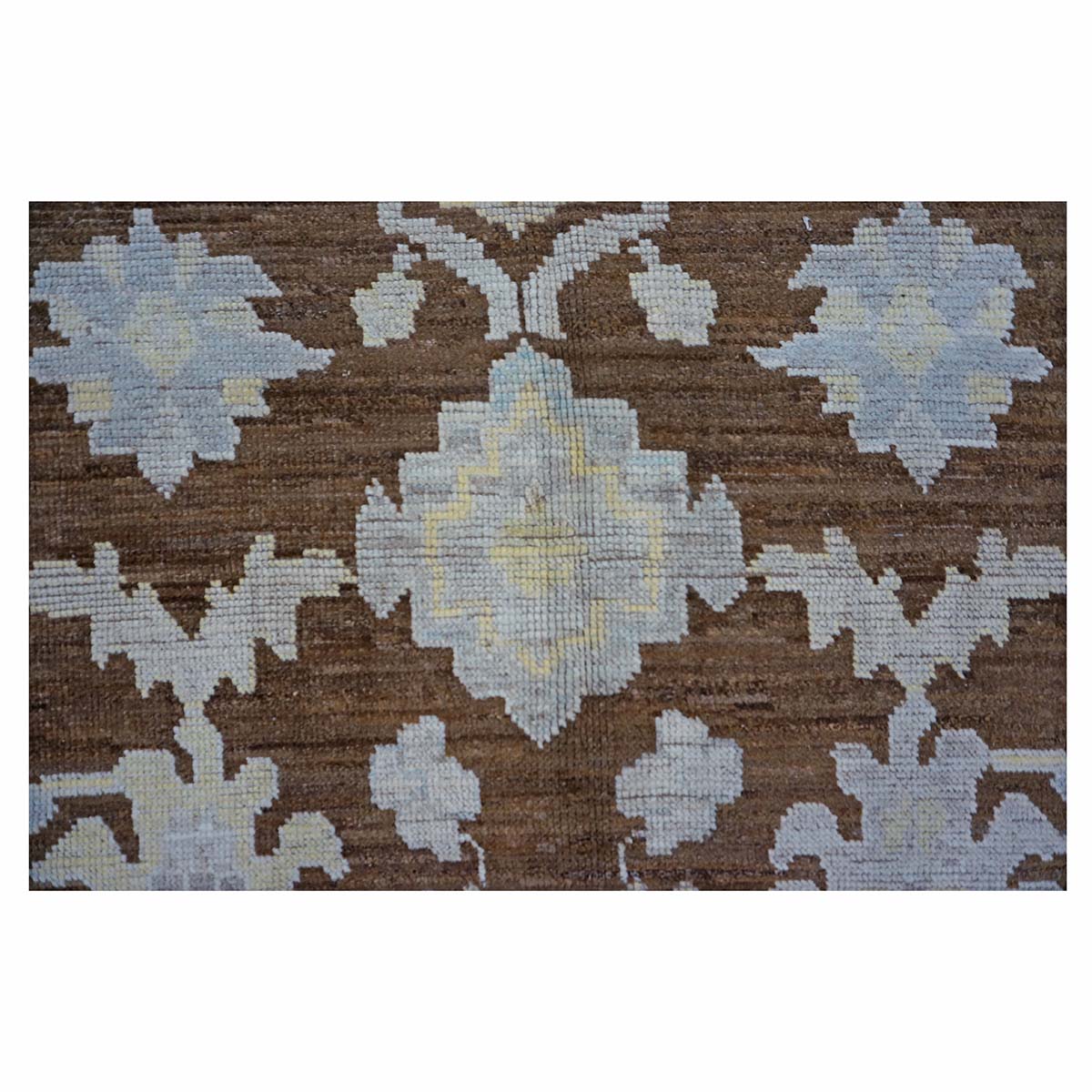 21st Century Turkish Oushak 7x10 Ivory & Brown Handmade Area Rug #1144189 image 8