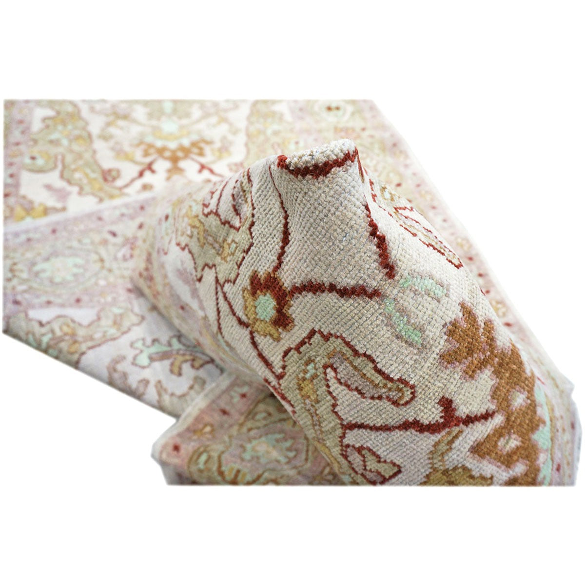 Persian Sultanabad 4x17 Light Khaki & Ivory Hall Runner #1143260 image 6
