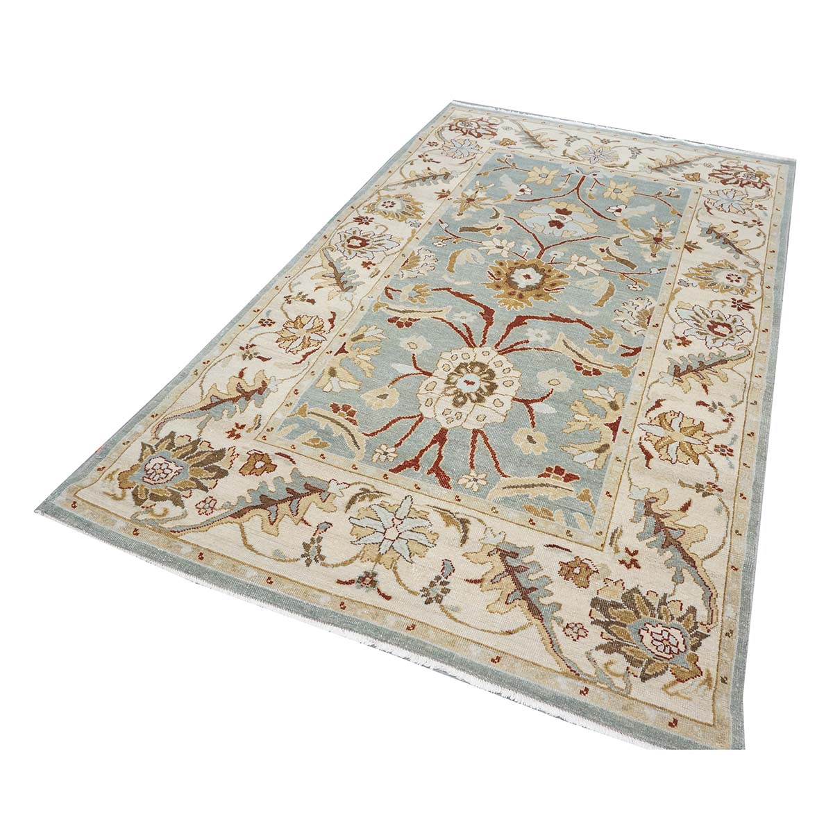 Sultanabad Masters 5x8 Slate & Ivory Handmade Area Rug #9902711 image 2