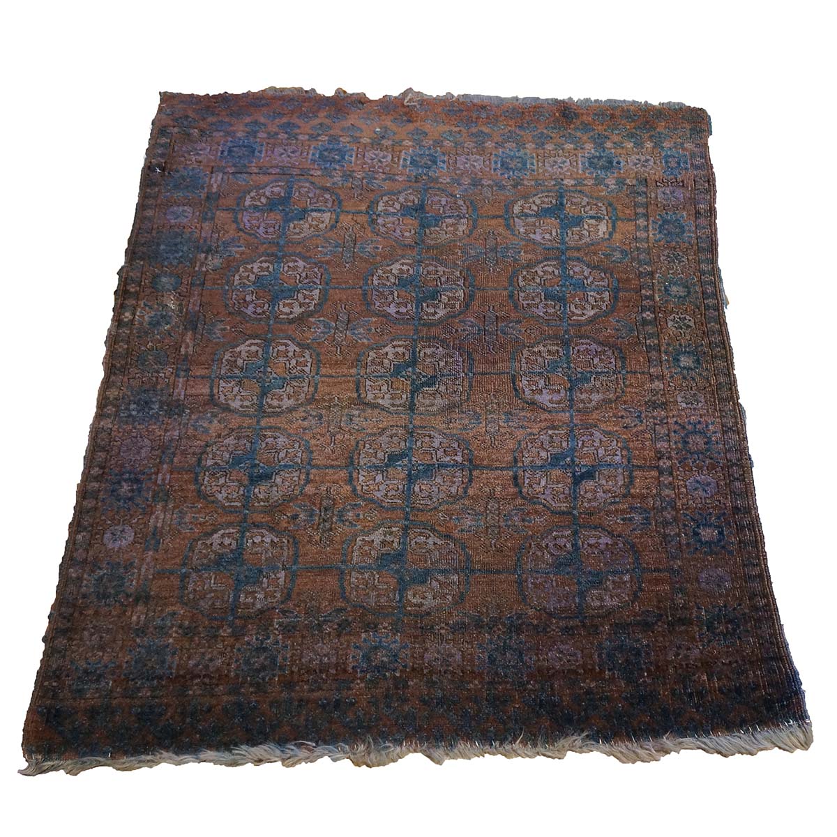 Antique Turkmen Overdye 2x3 Purple Handmade Area Rug #9901796 image 1