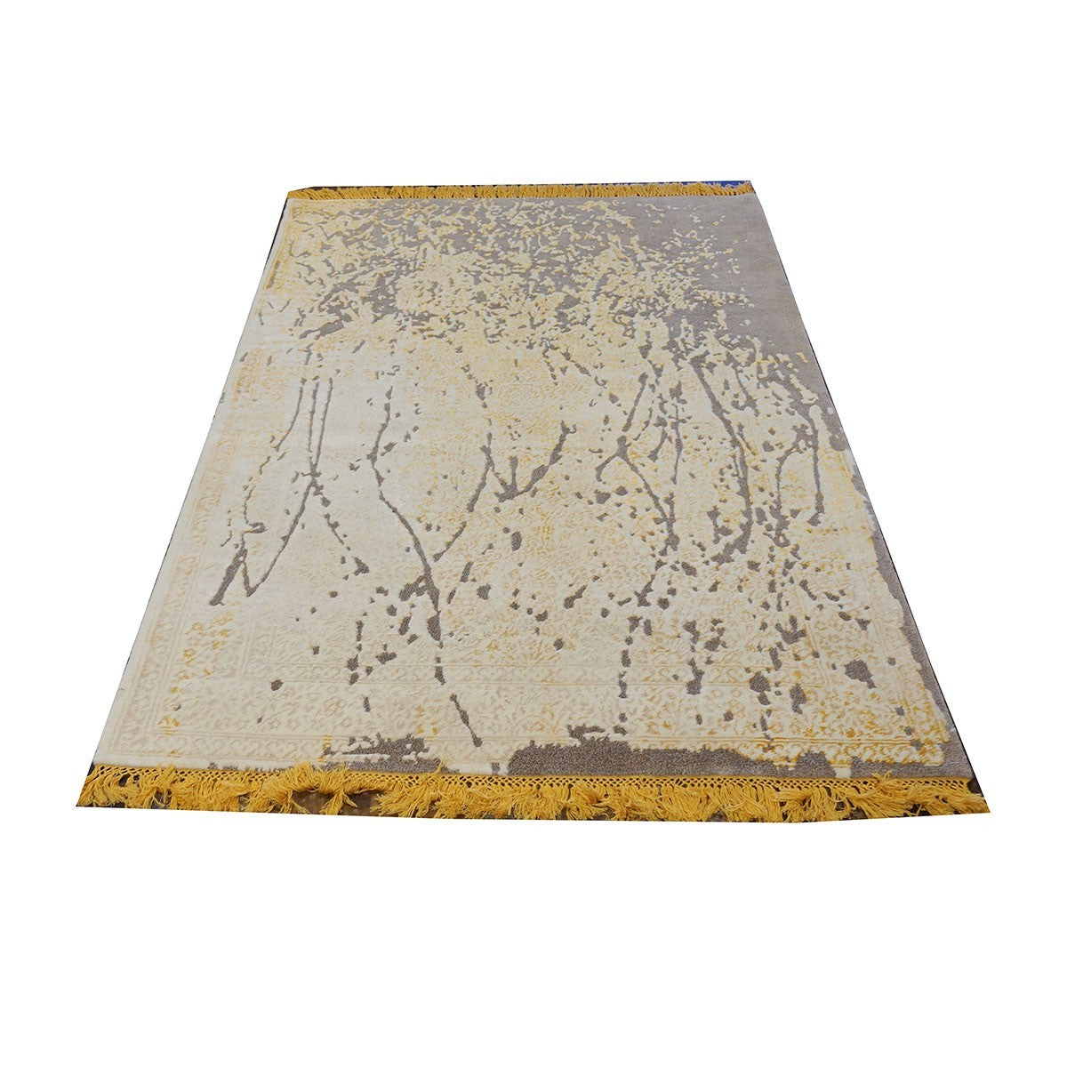 Nepalese Modern Wool & Silk 4X6 Yellow Area Rug #1143785 image 2