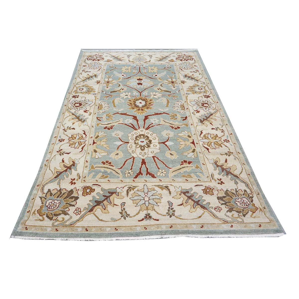 Sultanabad Masters 5x8 Slate & Ivory Handmade Area Rug #9902711 image 4