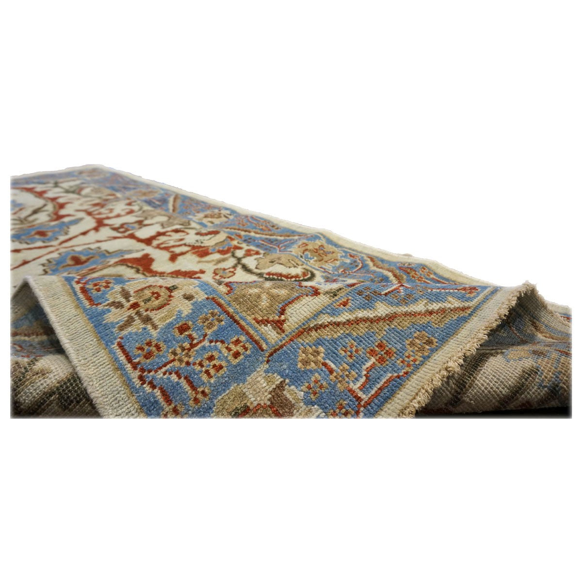 Sultanabad Master 3x14 Slate, Blue, & Red Hall Runner #1143752 image 5