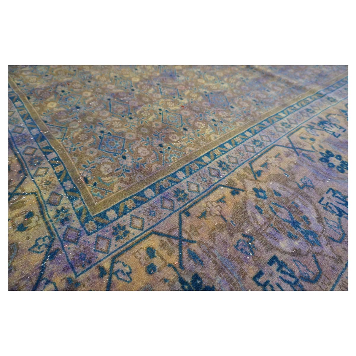 Vintage Persian Mahal Modern Overdye 7x10 Purple Handmade Area Rug #9902744 image 9