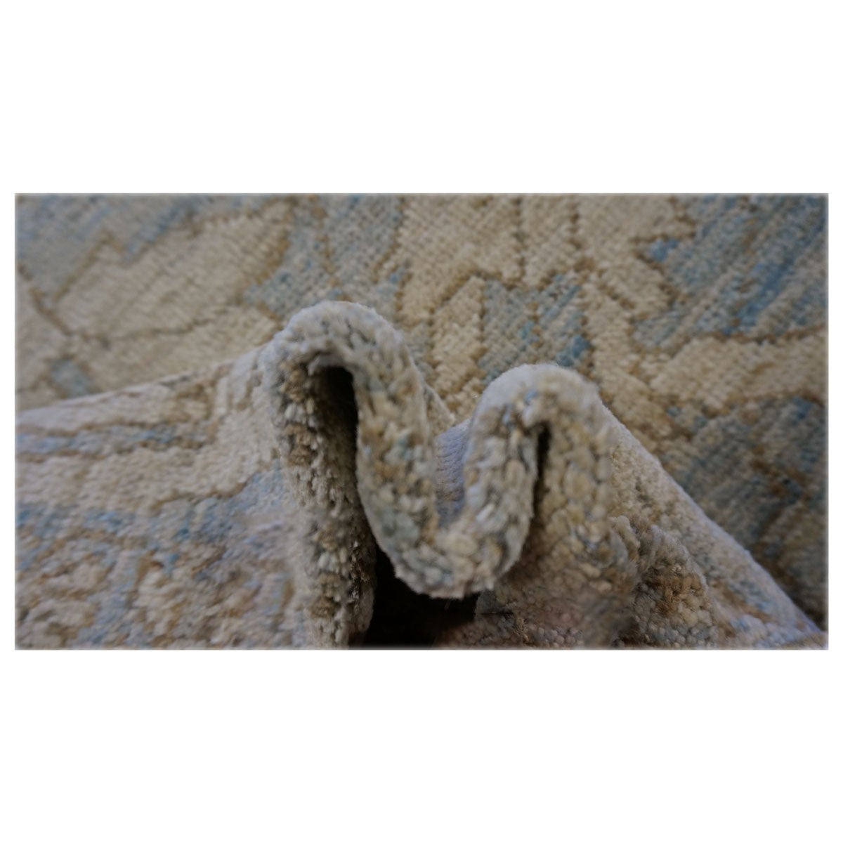Persian Sultanabad 3x3 Slate Blue & Grey Handmade Area Rug #1141335 image 5