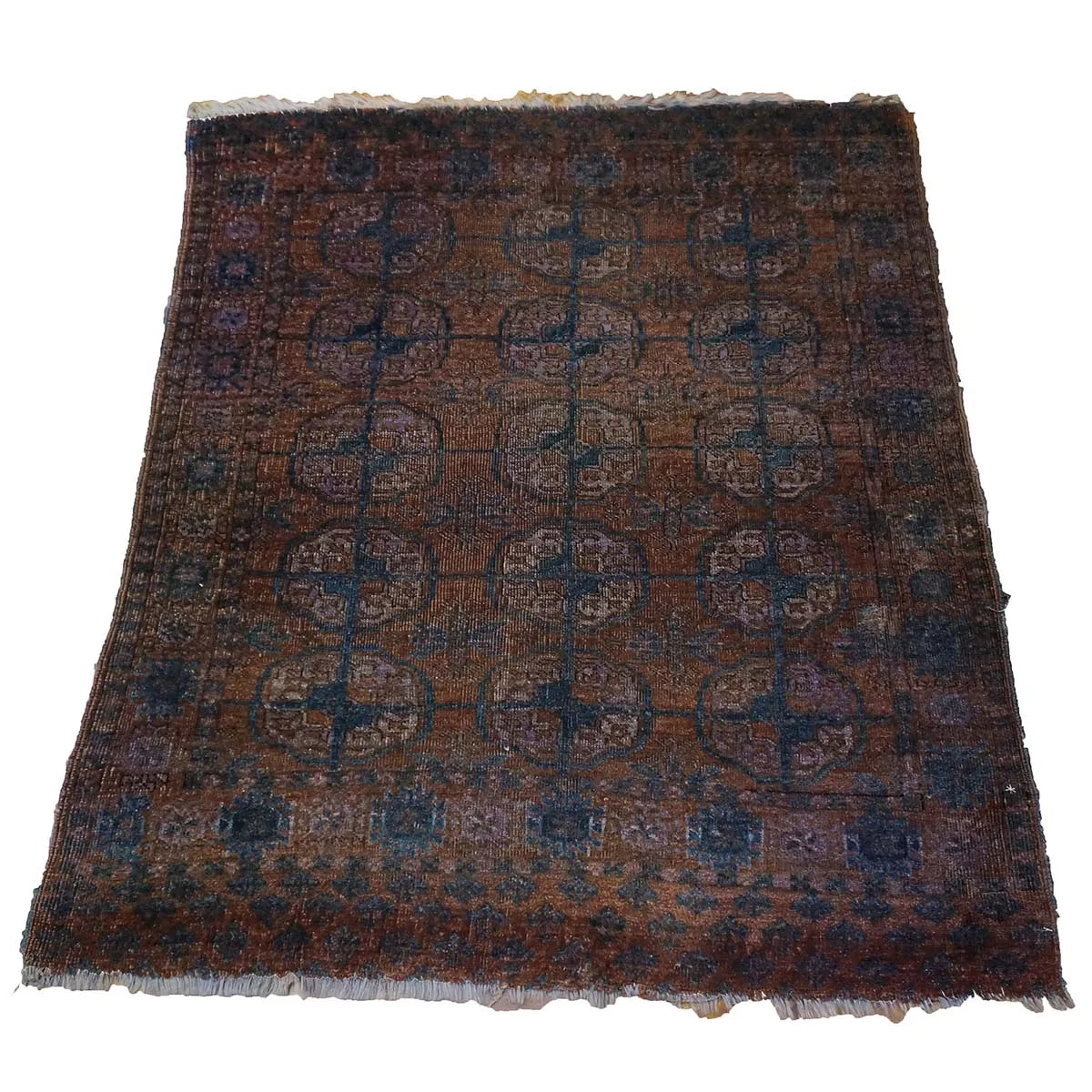Antique Turkmen Overdye 2x3 Purple Handmade Area Rug #9901796 image 2