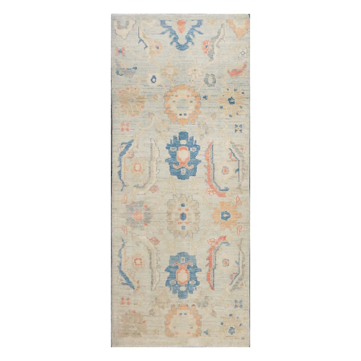 21st Century Sultanabad Master 3x6 Light Blue & Multi Color Handmade Runner Rug #1144162 image 0