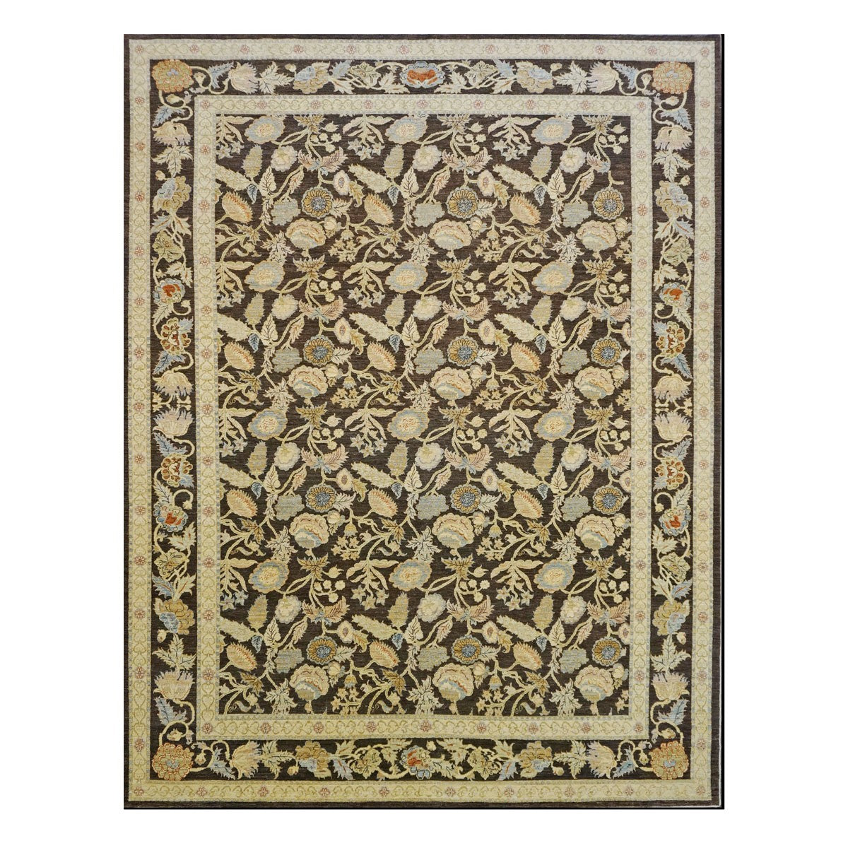 Transitional Afghan 9x12 Brown Area Rug #1141030 image 0