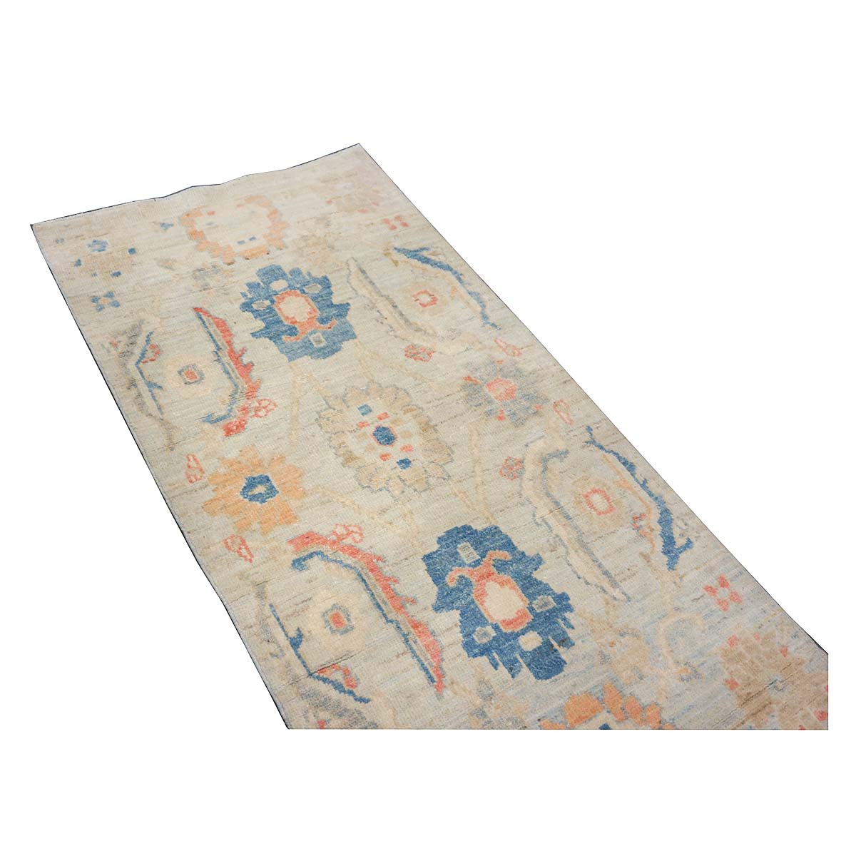 21st Century Sultanabad Master 3x6 Light Blue & Multi Color Handmade Runner Rug #1144162 image 7