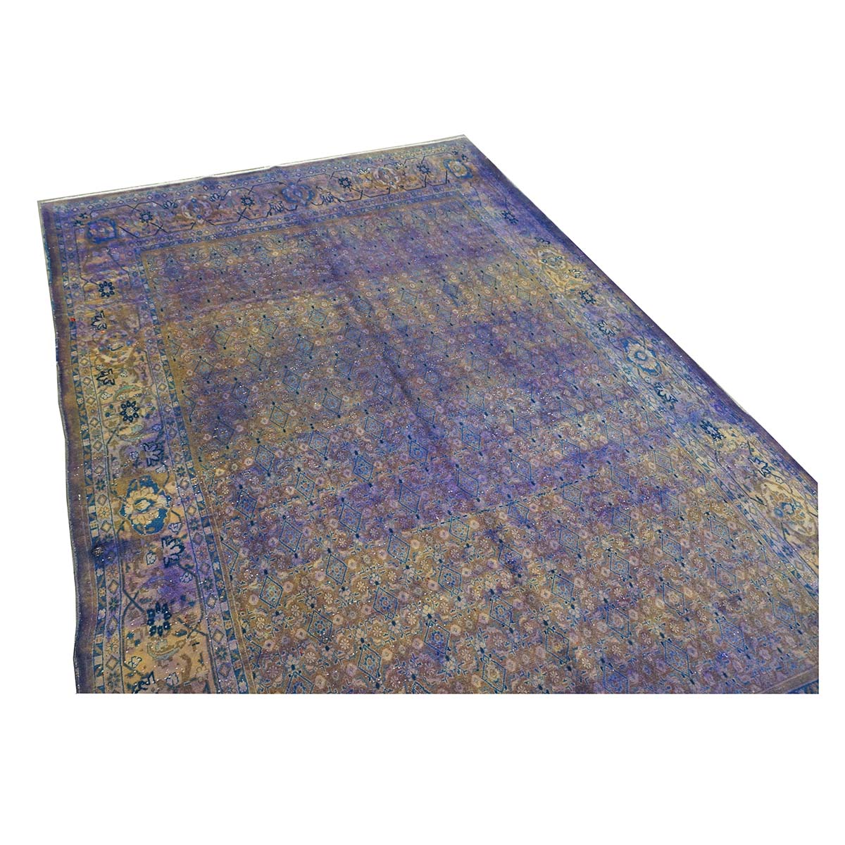 Vintage Persian Mahal Modern Overdye 7x10 Purple Handmade Area Rug #9902744 image 8