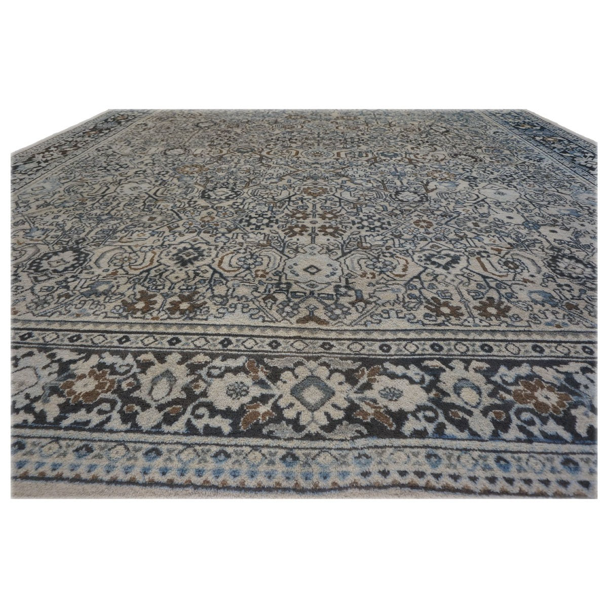 Antique Persian Mahal Overdye 10X14 Blue Area Rug #1143048 image 2