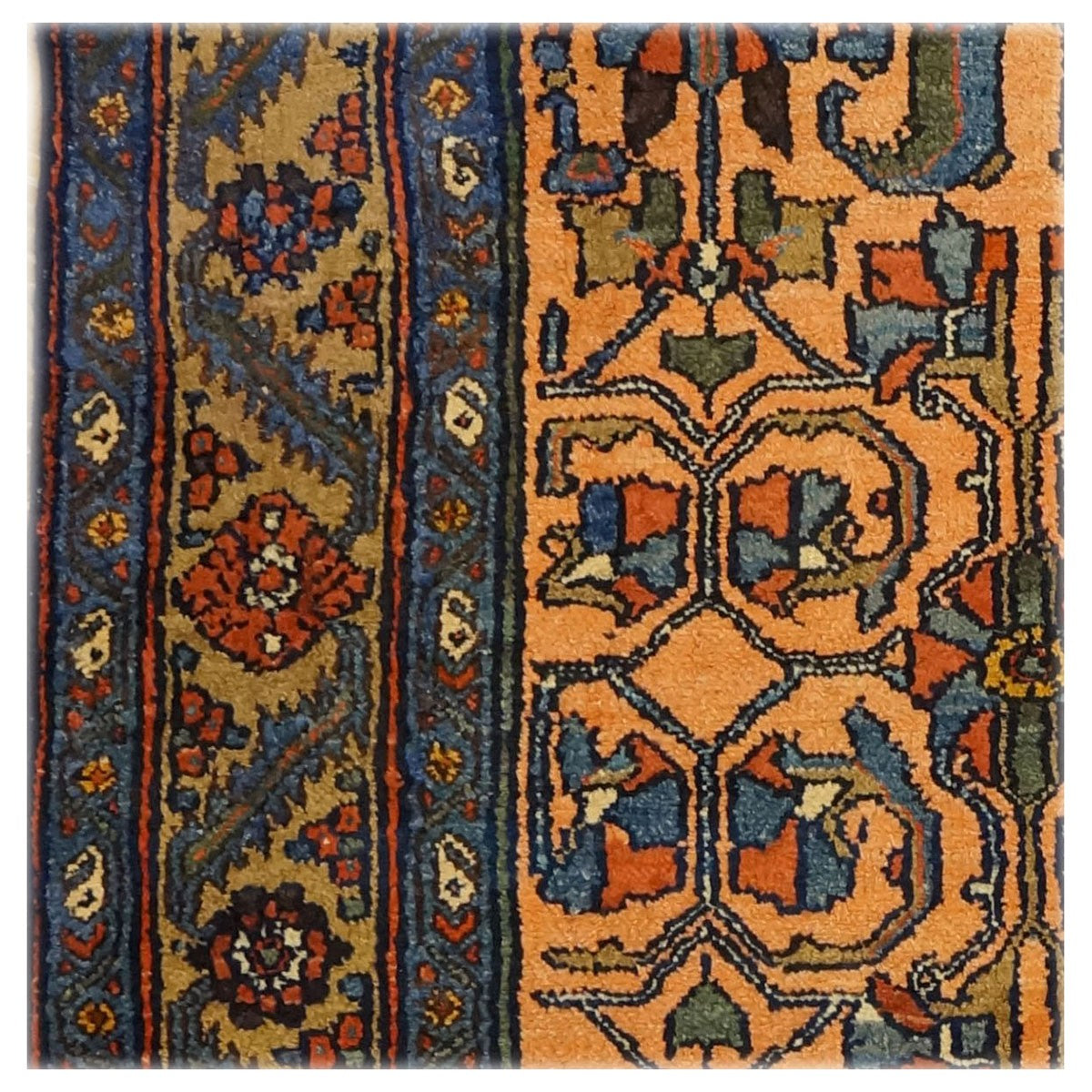 Antique Persian Lilihan 4X7 Light Rust Area Rug #9902439 image 3
