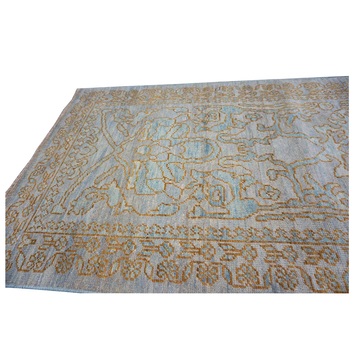 Sultanabad Master 3x12 Light Slate & Gold Hallway Runner Rug #1143679 image 6