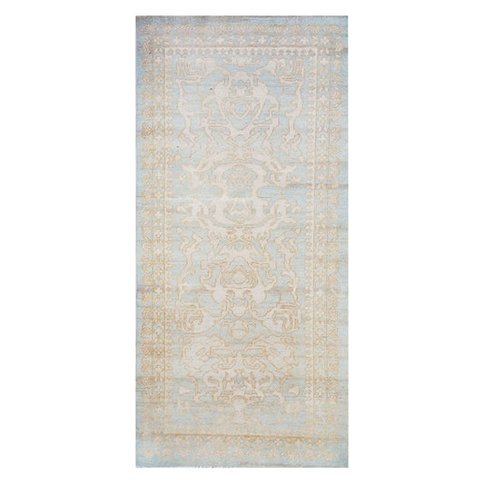 21st Century Afghan Oushak 3x6 Teal Handmade Area Rug #1143398 image 0