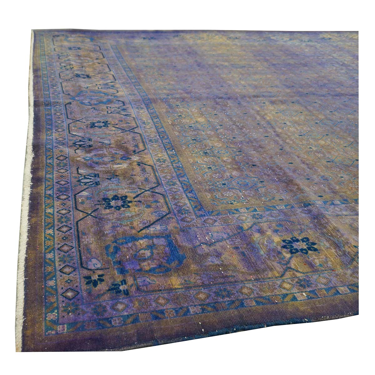 Vintage Persian Mahal Modern Overdye 7x10 Purple Handmade Area Rug #9902744 image 7