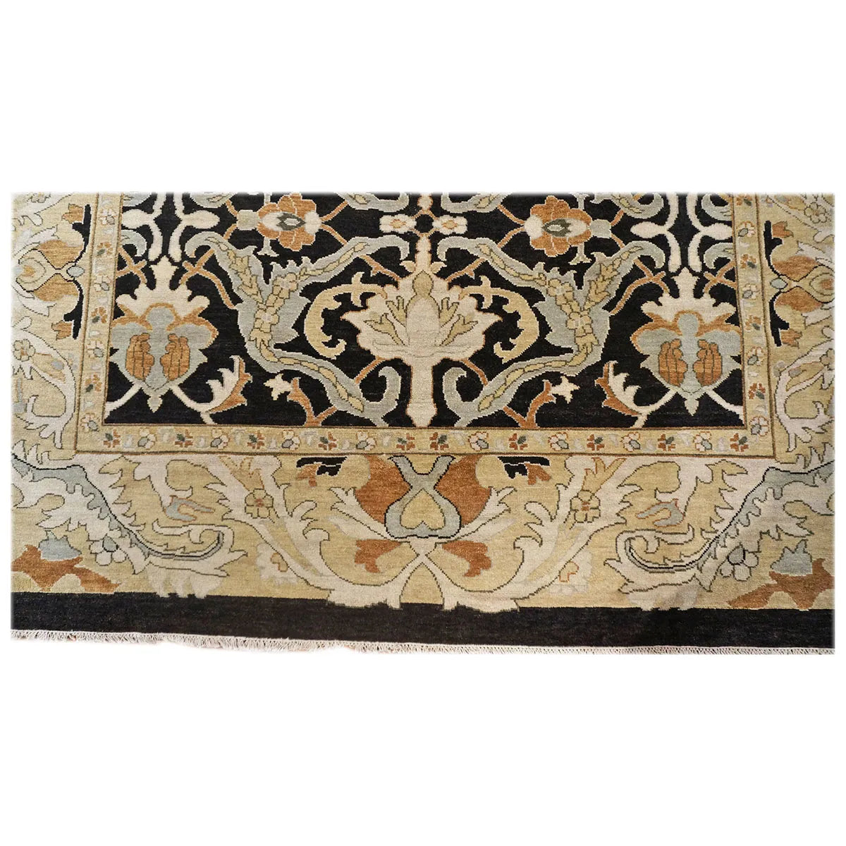 Sultanabad Masters 8x10 Tan & Black Handmade Area Rug #9902743 image 4