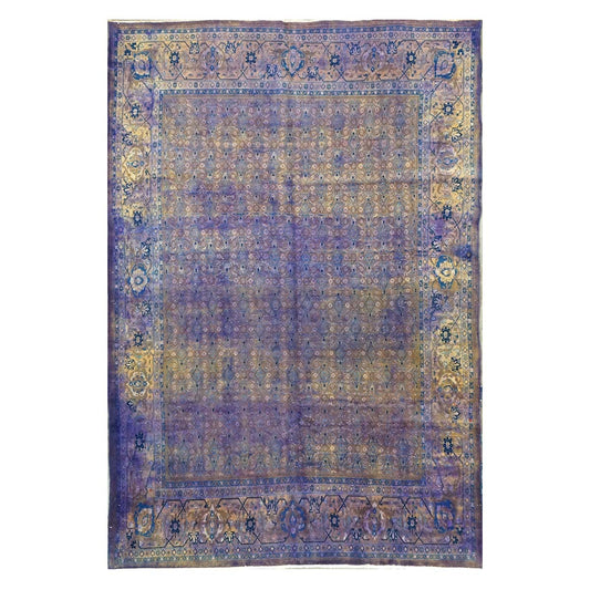 Vintage Persian Mahal Modern Overdye 7x10 Purple Handmade Area Rug #9902744 image 0