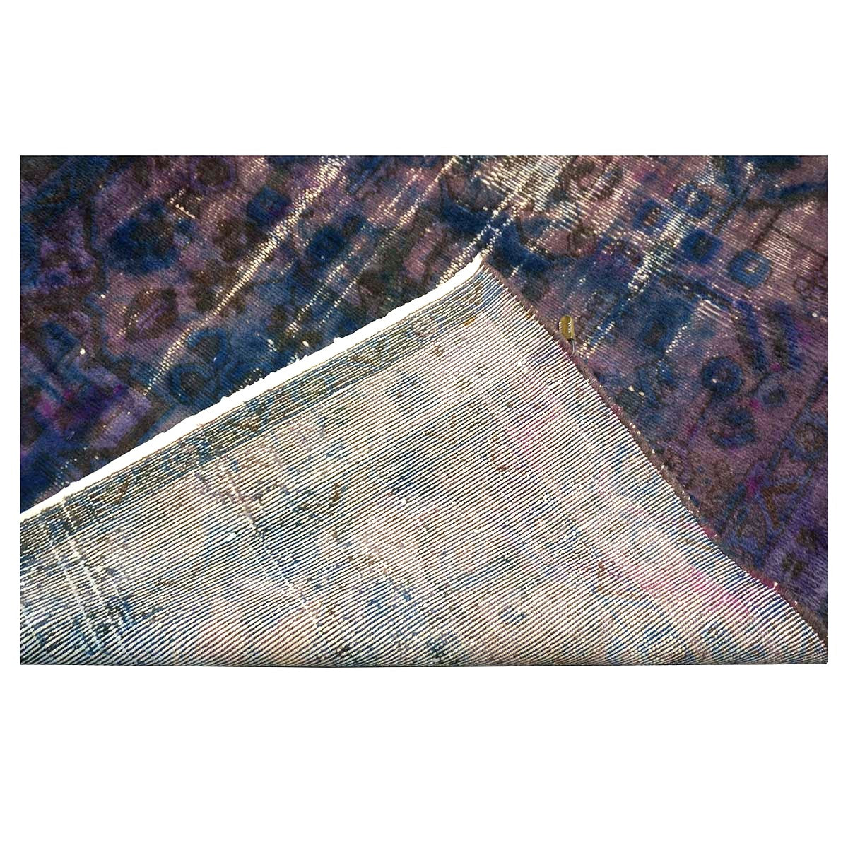 Vintage Persian Overdye Wool 5x10 Pink Handmade Gallery Rug # 9900579