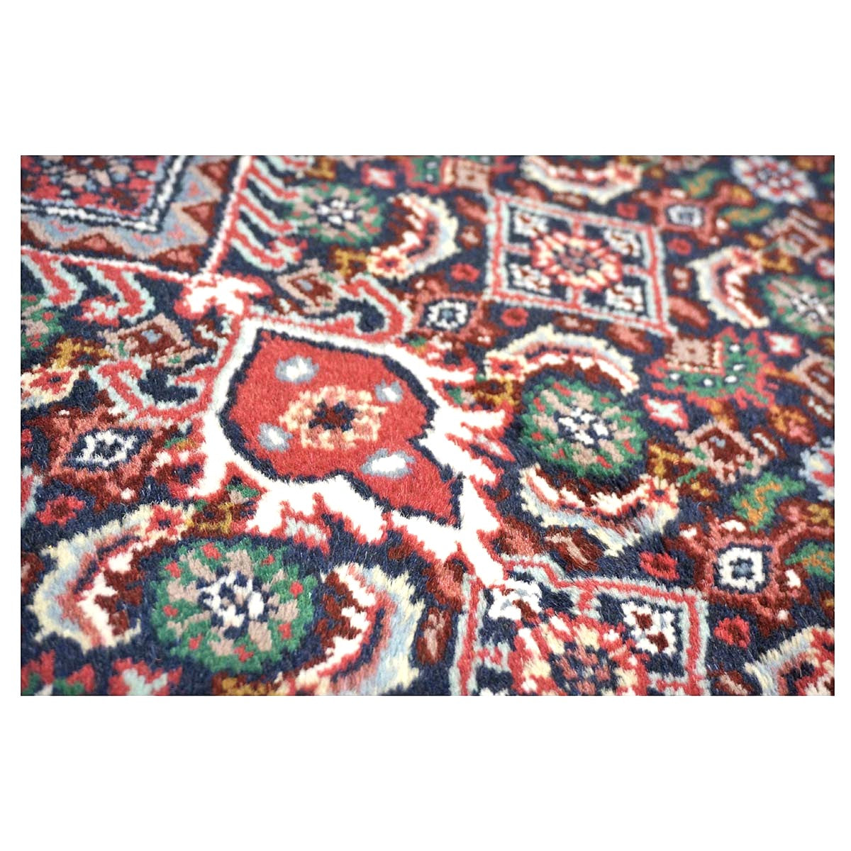 Persian Bijar Wool 6x9 Red, Black & Ivory Handmade Area Rug # 9901098