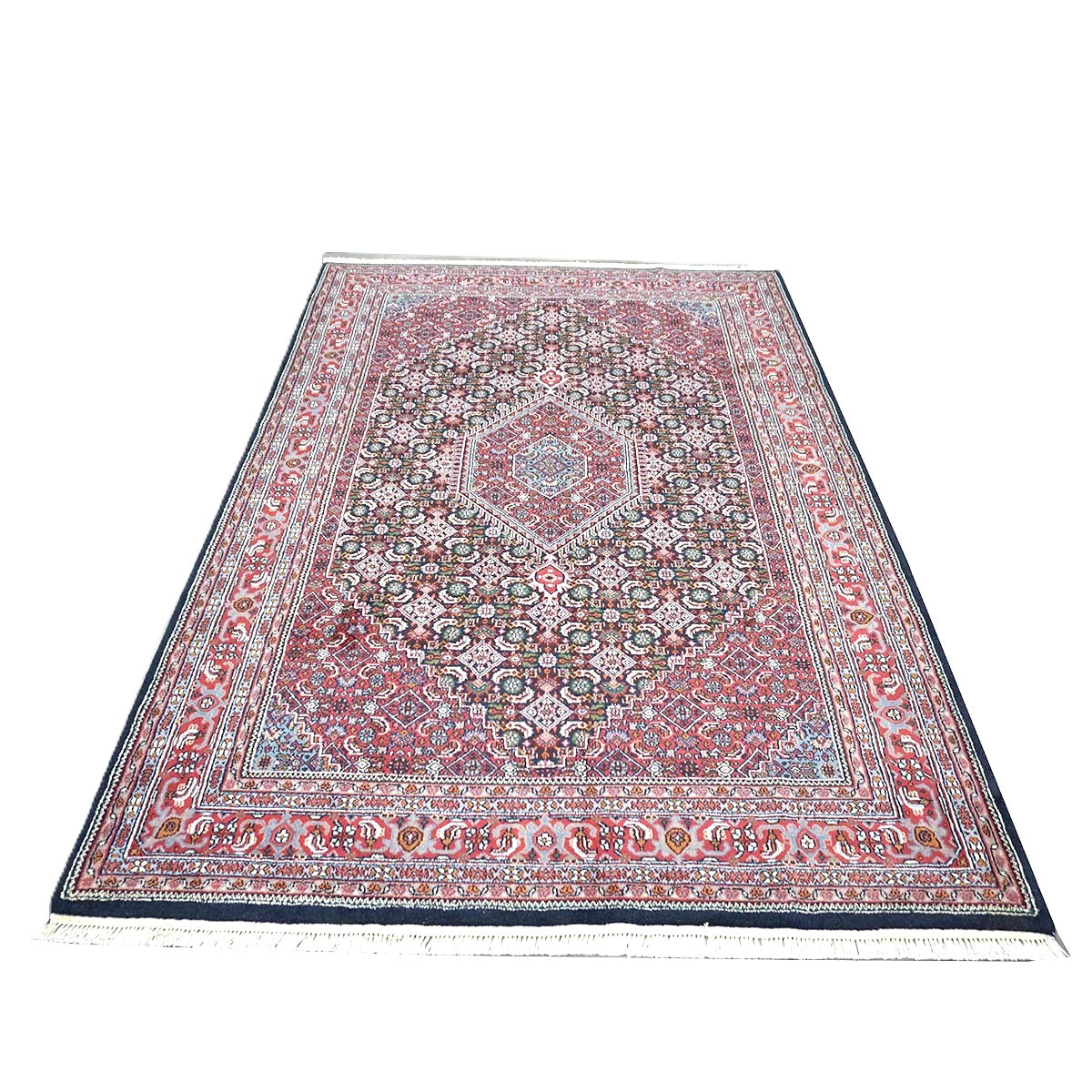 Persian Bijar Wool 6x9 Red, Black & Ivory Handmade Area Rug # 9901098