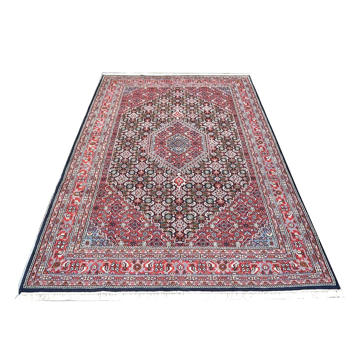 Persian Bijar Wool 6x9 Red, Black & Ivory Handmade Area Rug # 9901098