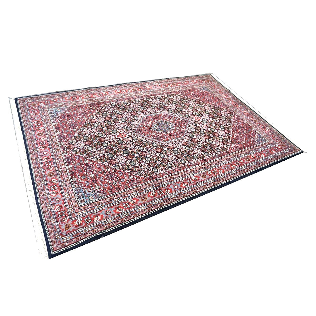Persian Bijar Wool 6x9 Red, Black & Ivory Handmade Area Rug # 9901098