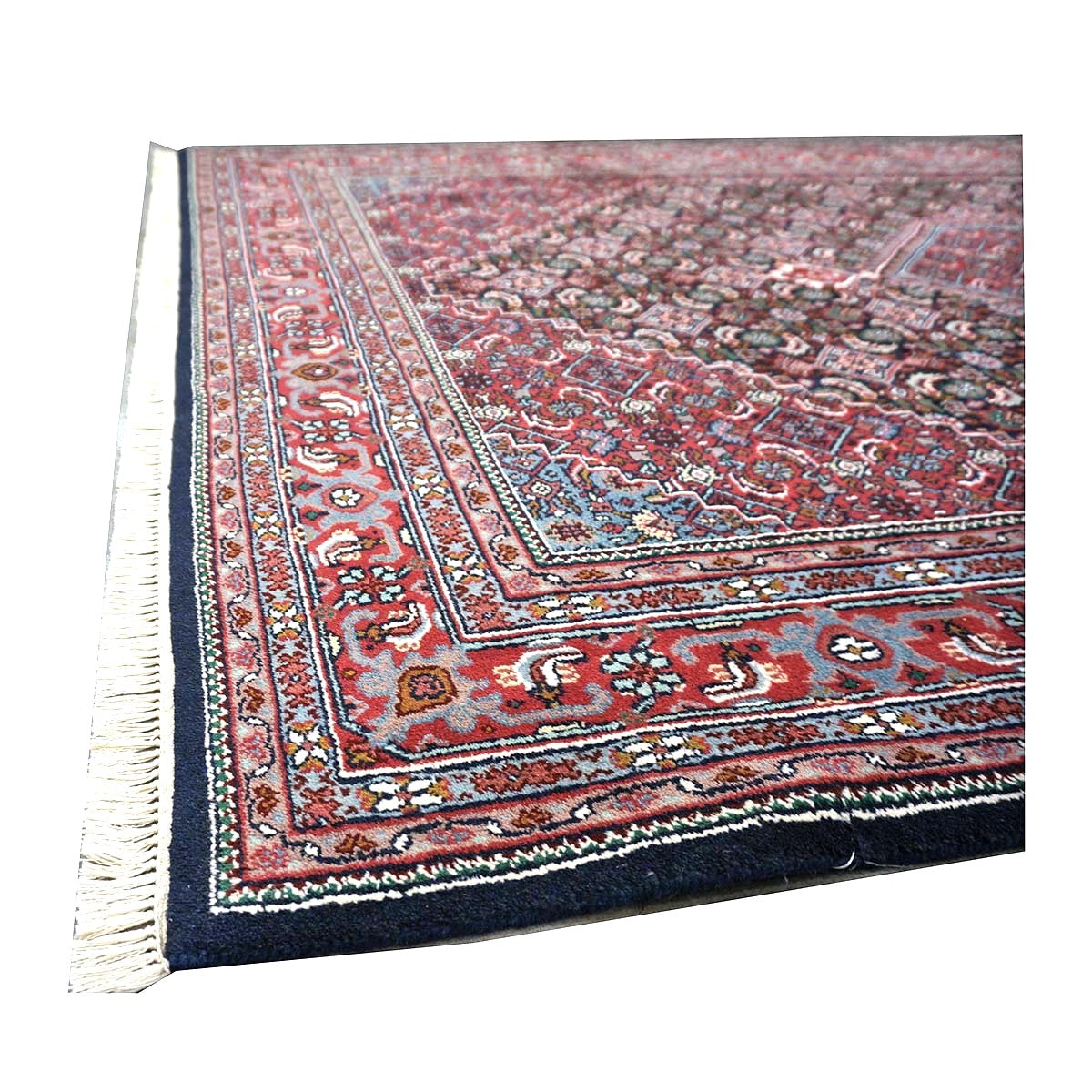 Persian Bijar Wool 6x9 Red, Black & Ivory Handmade Area Rug # 9901098